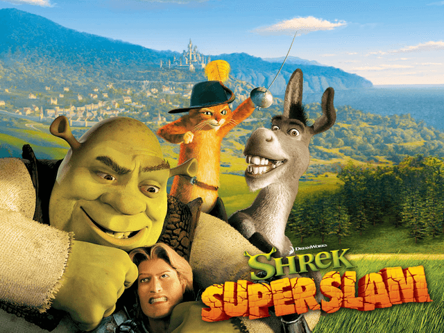 Shrek SuperSlam title screen for Xbox